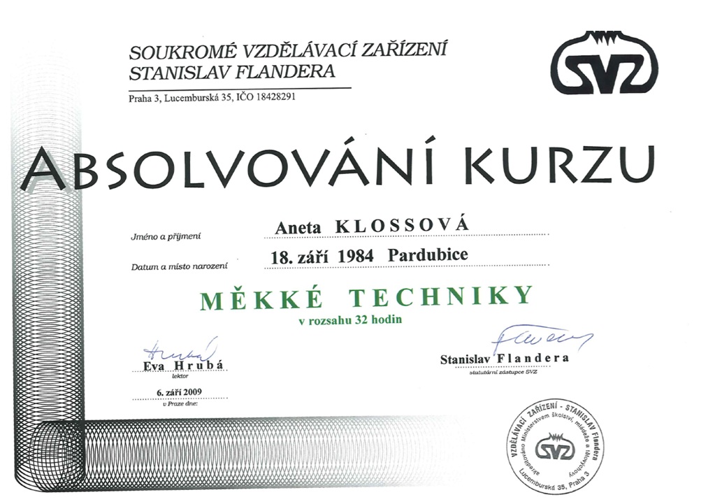 Kurz měkkých technik I, II